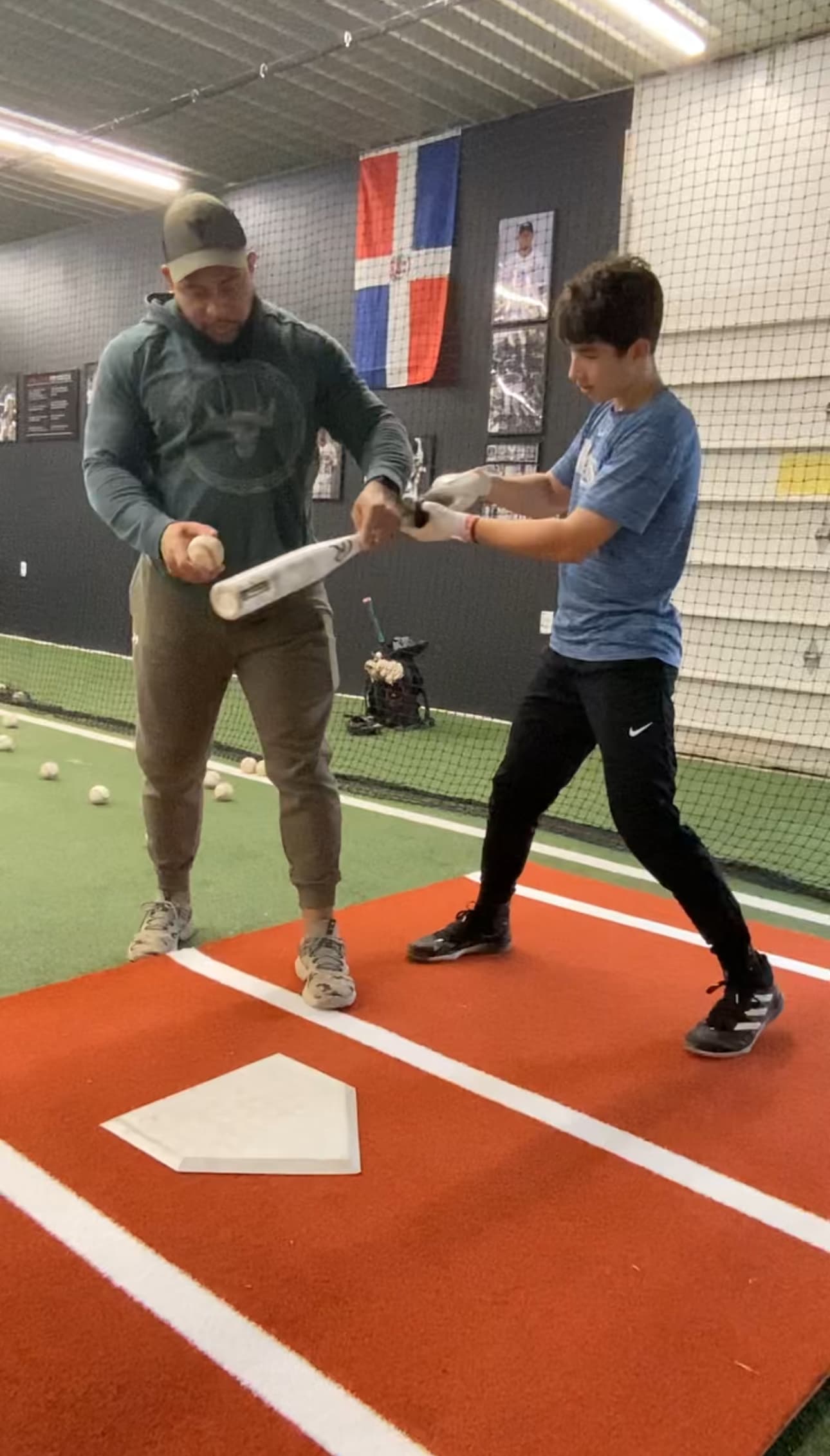 Indoor batting cages